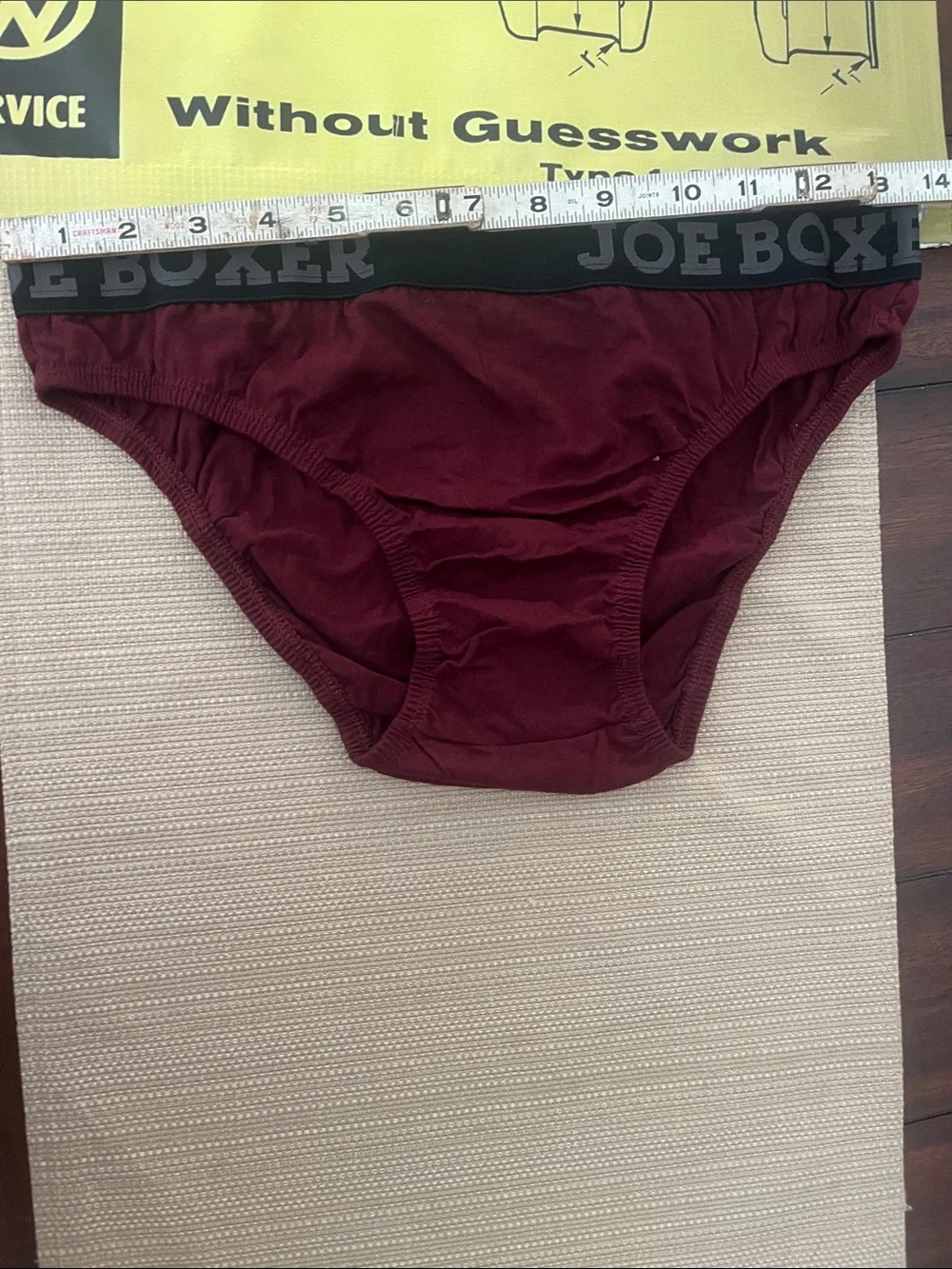 78.  Rare vintage 90’s Joe  Boxer Joe bikini Burgundy Men's Briefs medium